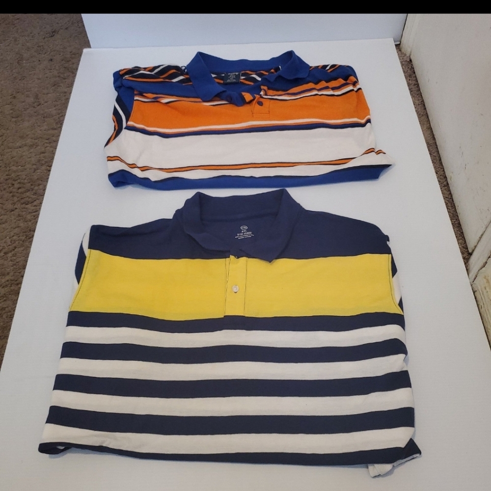 MENS LOTS OF 2PACK POLO SHIRTS SIZE 4XL IN GREAT SHAPE